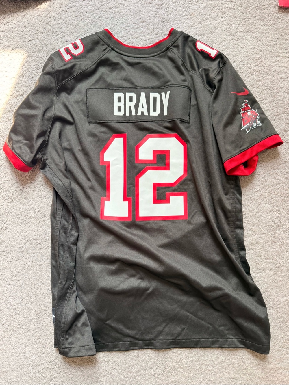NFL Women’s Black and Red #12 Buccaneers Jersey - Picture 3 of 3
